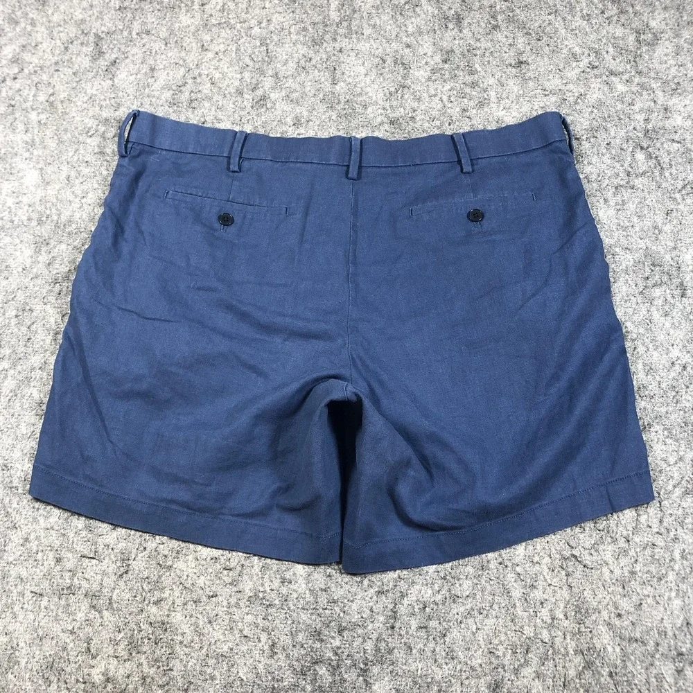 Banana Republic Shorts Mens 40 Blue Linen Blend Chino 7 Inch Casual Summer